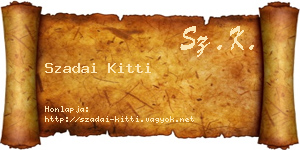 Szadai Kitti névjegykártya